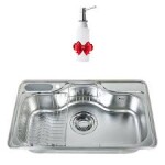 حوض المطبخ الكورى 82 × 50 سم بالصرف و المشتملات HENZ KOREA إستانلس Made In Korea