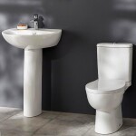 طقم حمام نوسو مرحاض بالدش و السيديلى والخزان بالماكينة و حوض 55 × 44 سم كامل