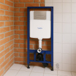 خزان دفن شاسية كامل ديورافيت WF1202000010 سمُك 12 سم بالوش WF5100021010 كروم لامع